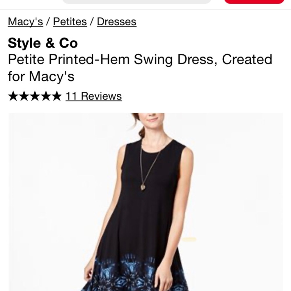 Style & Co. xsmall sleeveless dress